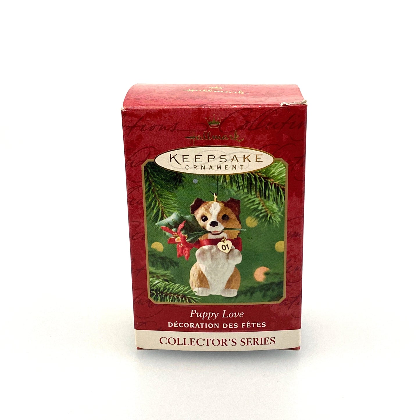 Hallmark Keepsake Christmas Tree Holiday Ornament Puppy Love 2001