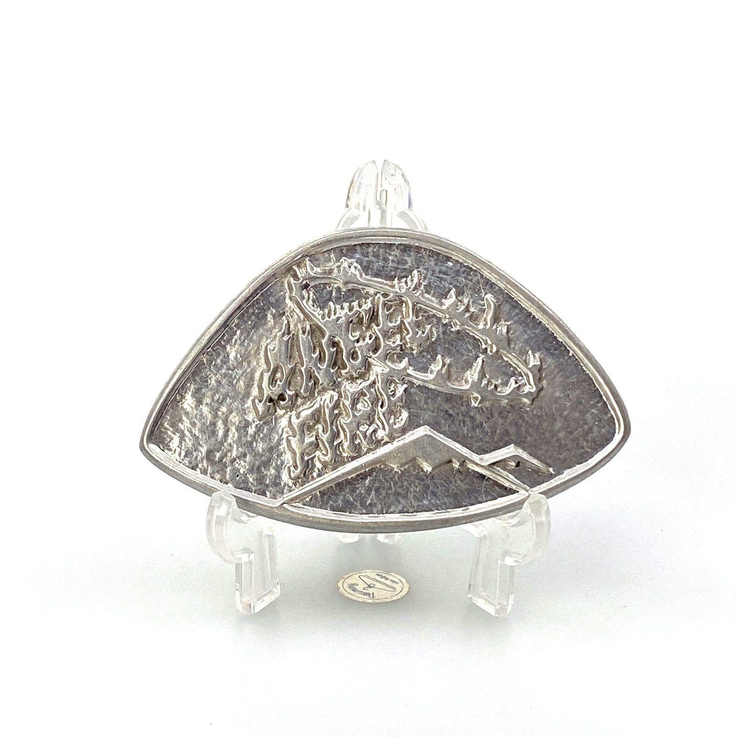 Womens Silver ANGEL FIRE Large Fashion Belt Buckle