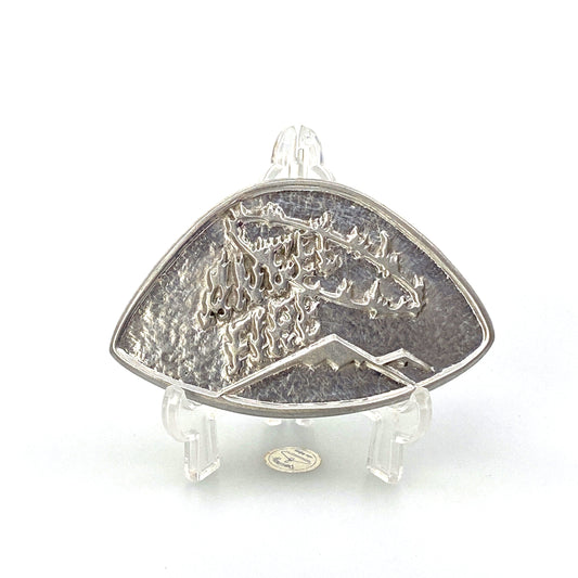 Womens Silver ANGEL FIRE Large Fashion Belt Buckle