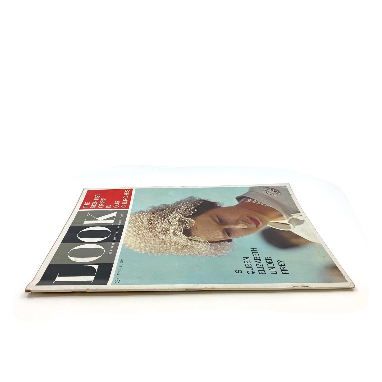 Vintage LOOK Magazine Queen Elizabeth II “Is Queen Elizabeth Under Fire?” - April 24, 1962