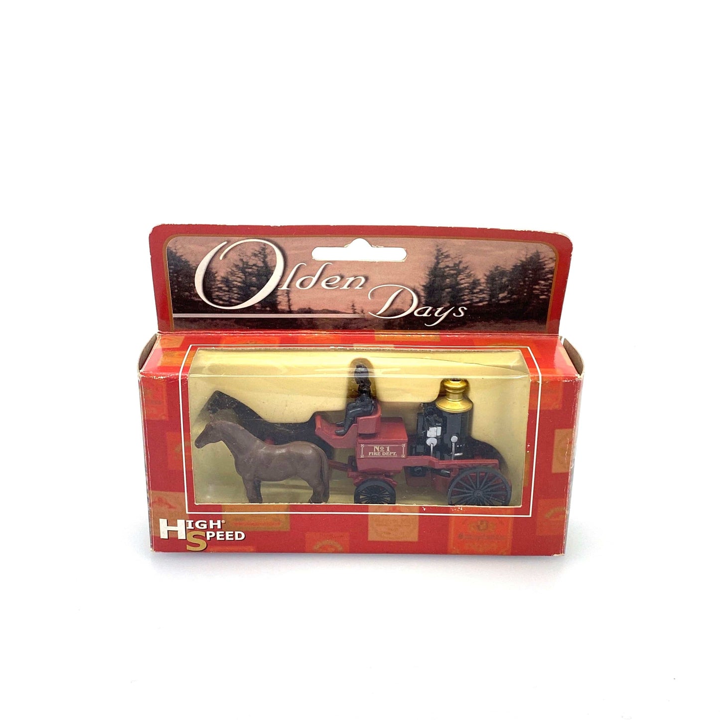 Vintage Olden Days “No 1 Fire Dept” Horse-Drawn Fire engine | Diecast Toy Vehicle
