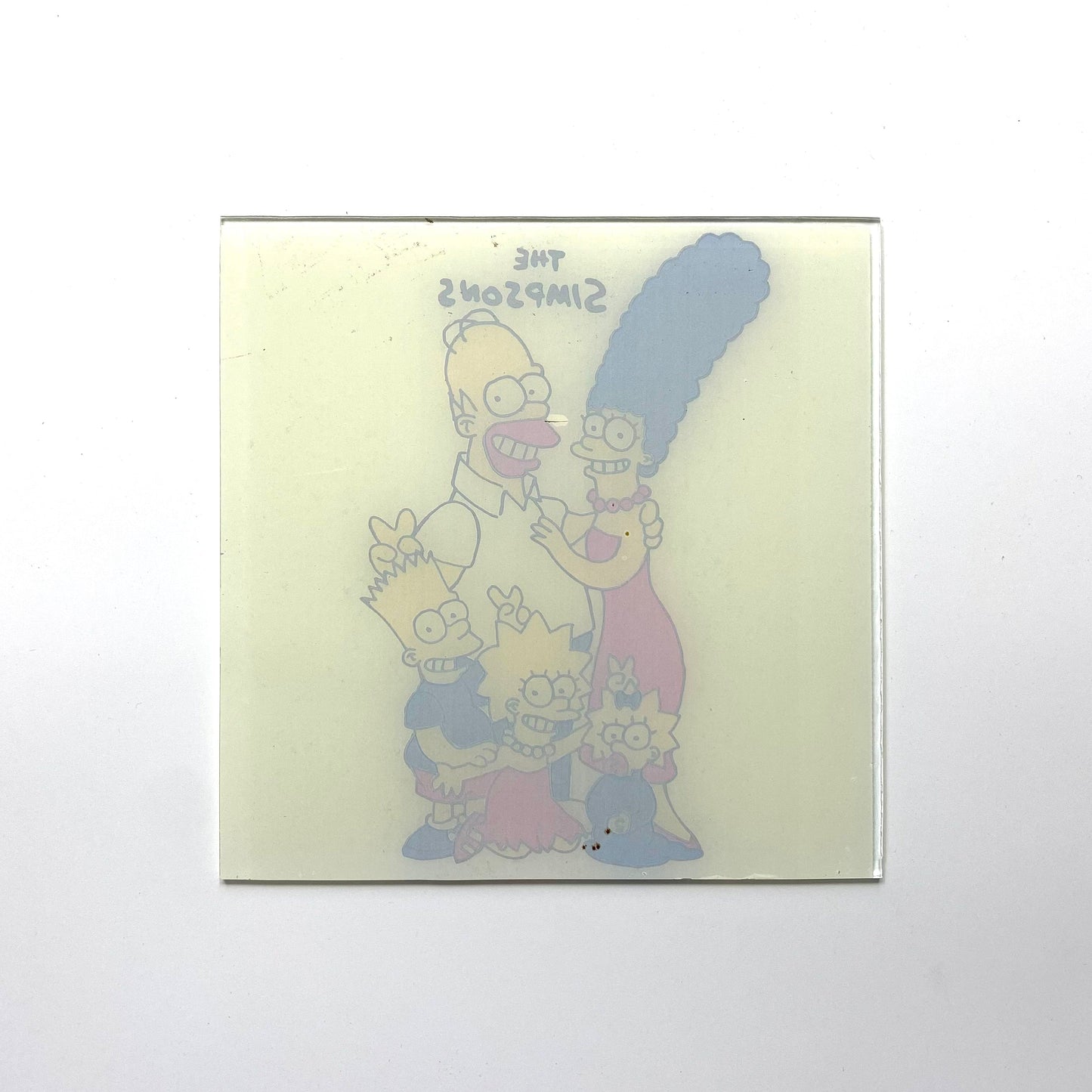 Vintage “The Simpsons” Whiskey Glass Carnival Fair Prize Giveaway 6”x6” 1980’s