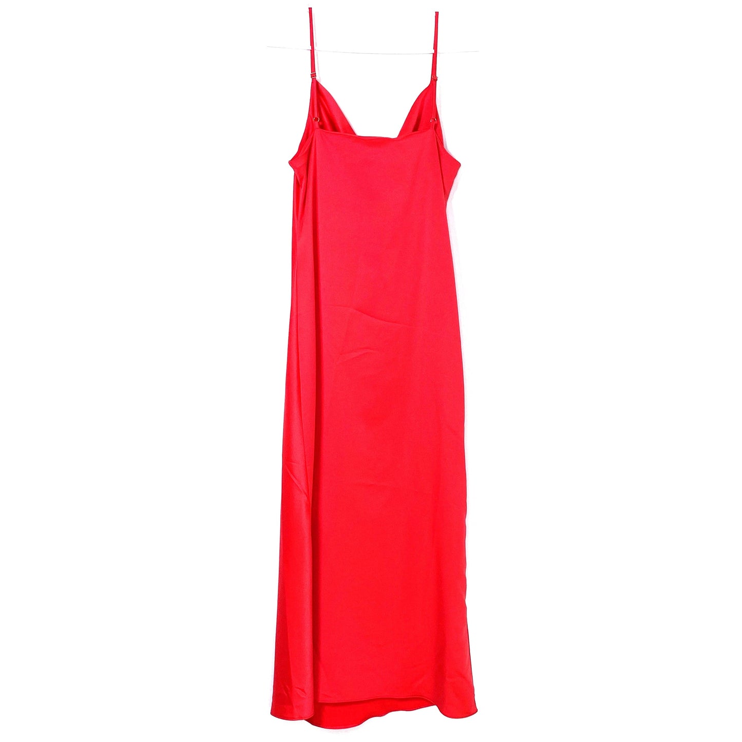 Miss Selfridge Women's Red Slinky Spaghetti Strap Dress - Size 6