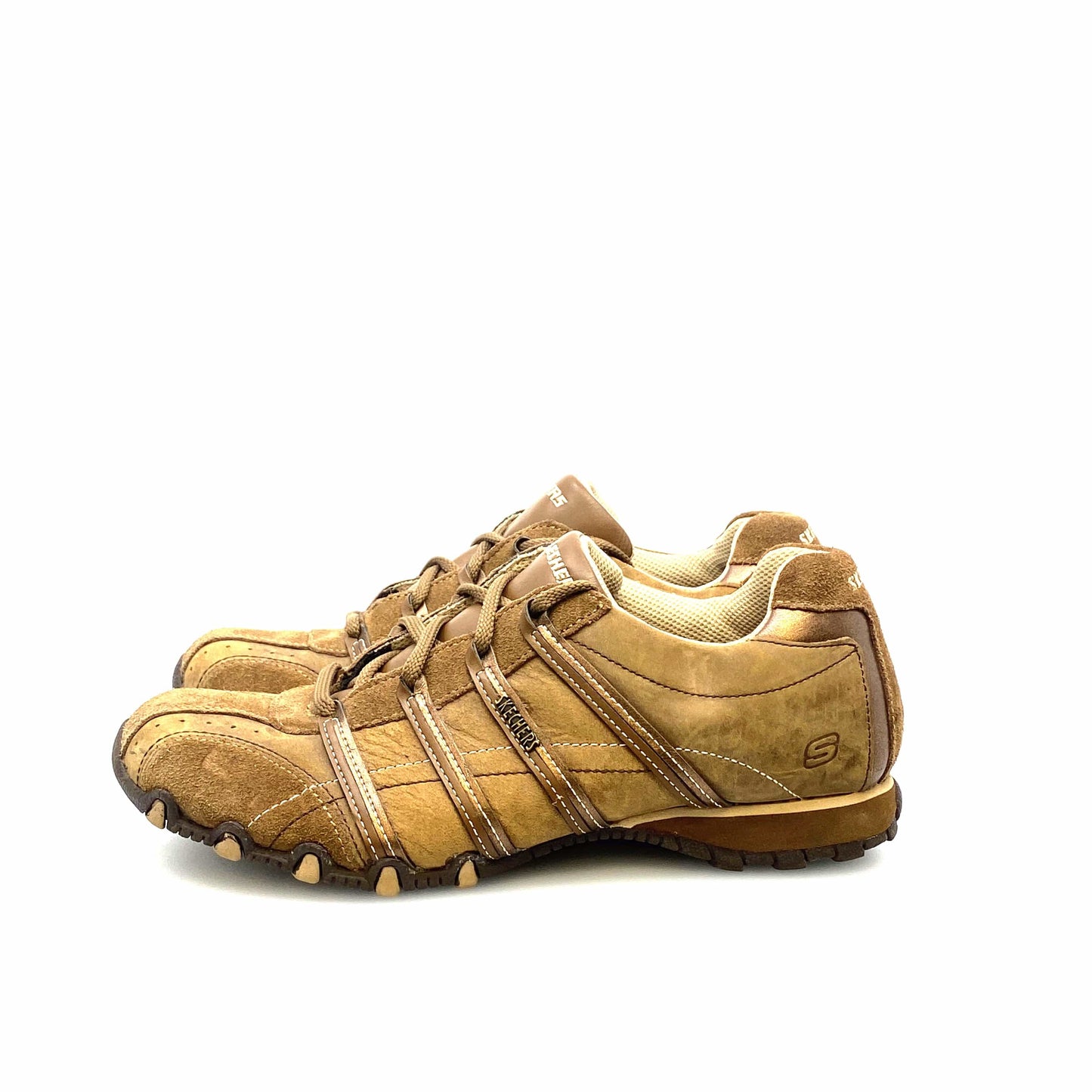 Skechers Womens Size 8 Brown Leather Lace Up Casual Shoes