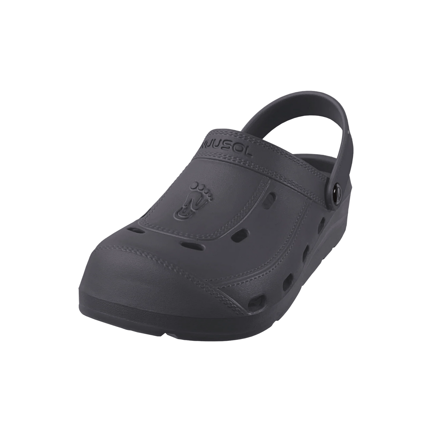 Nuu Sol Size W7 Black Rubber McCall Clogs Shoes | NWT