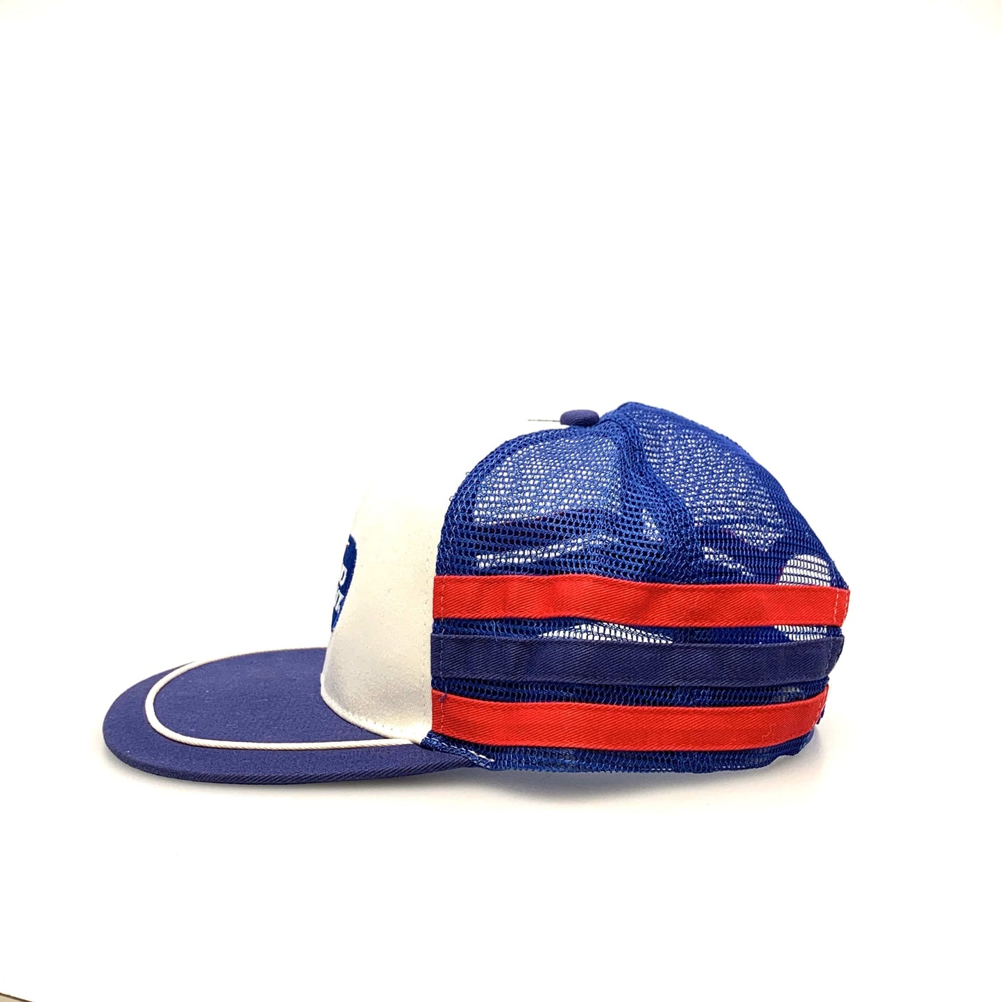 K Products Mesh 3 Stripe Trucker Hat Red White Blue Bud Light Beer OS