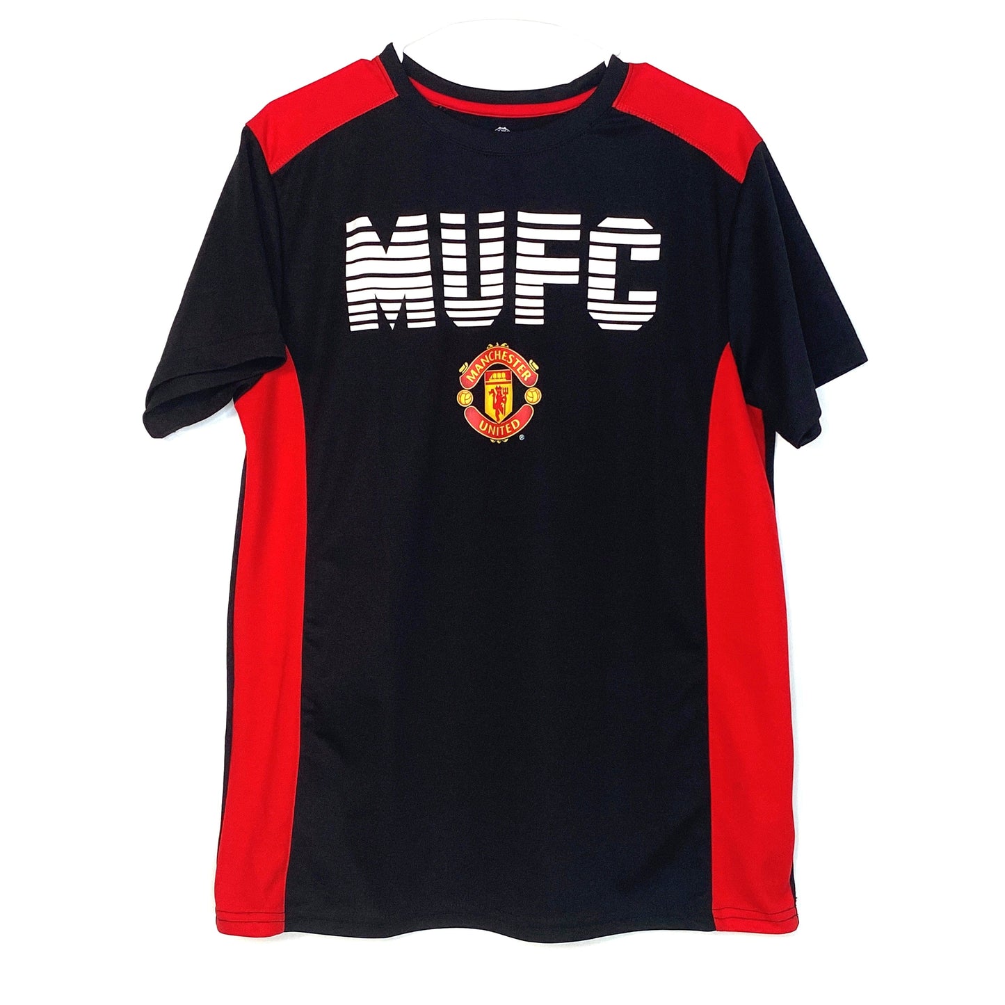 MU Ltd Men's Manchester United Crew Neck T-Shirt - Black, Size L