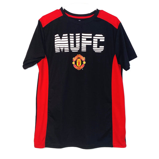 MU Ltd Men's Manchester United Crew Neck T-Shirt - Black, Size L