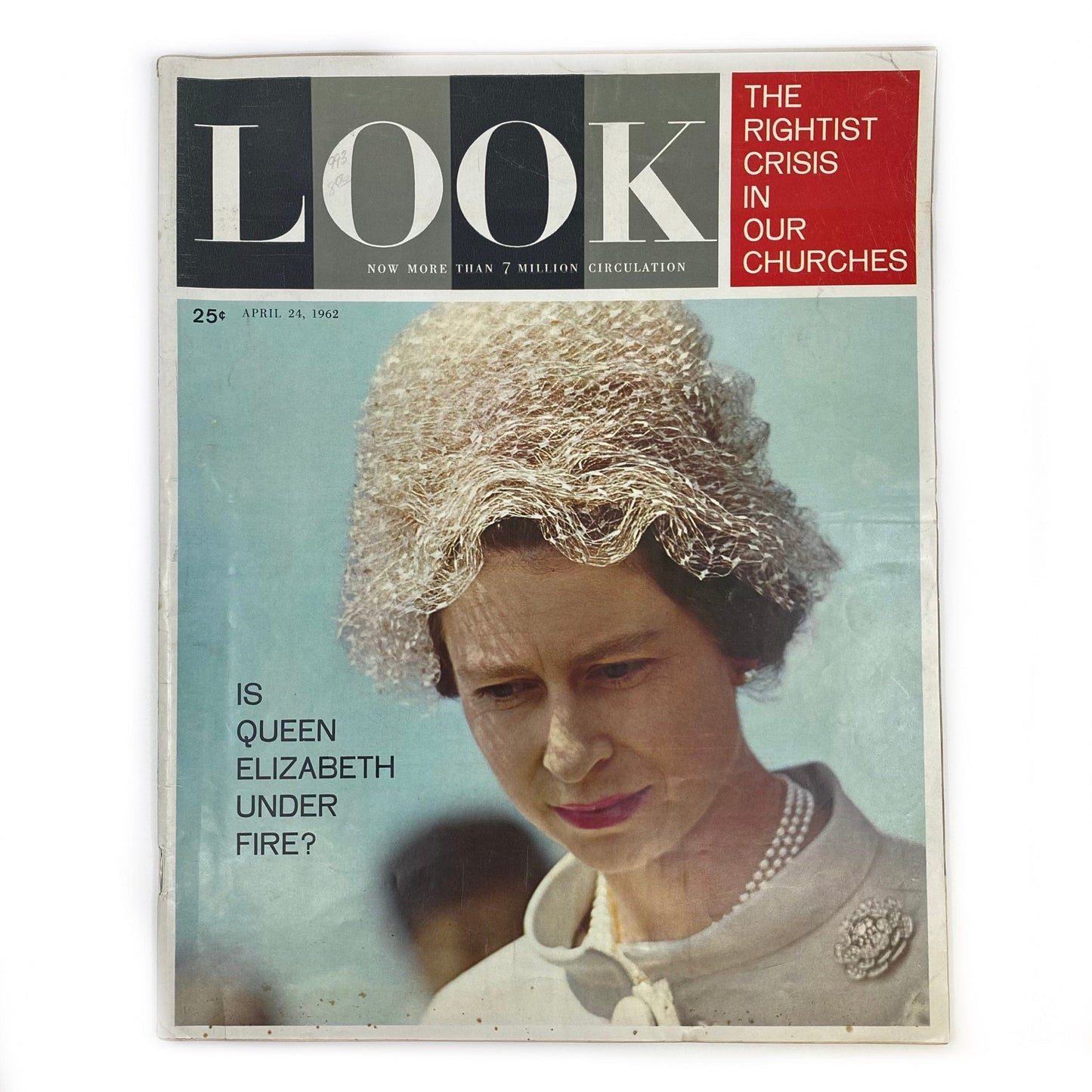 Vintage LOOK Magazine Queen Elizabeth II “Is Queen Elizabeth Under Fire?” - April 24, 1962