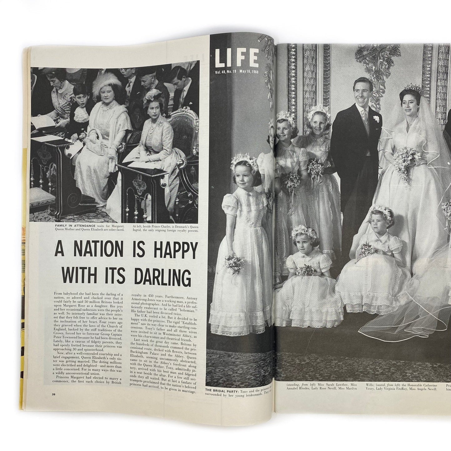Vintage LIFE Magazine “BRIDAL PROCESSION LEAVES THE ABBEY” - May 16, 1960
