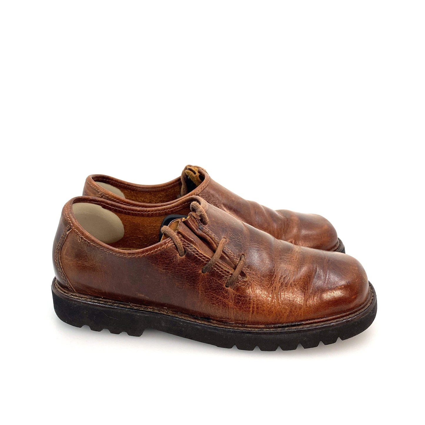 Naot Womens Size 9 Brown Leather Casual Lace Up Shoes Asymmetric Laces