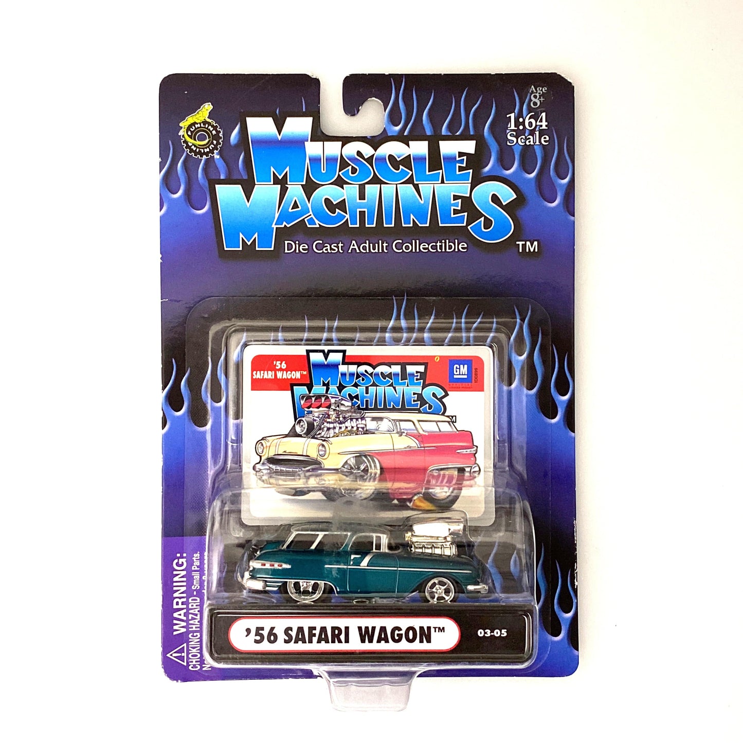 Muscle Machines '56 Safari Wagon – Vibrant Green Diecast Collectible for Vintage Car Enthusiasts – 1:64 Scale Model
