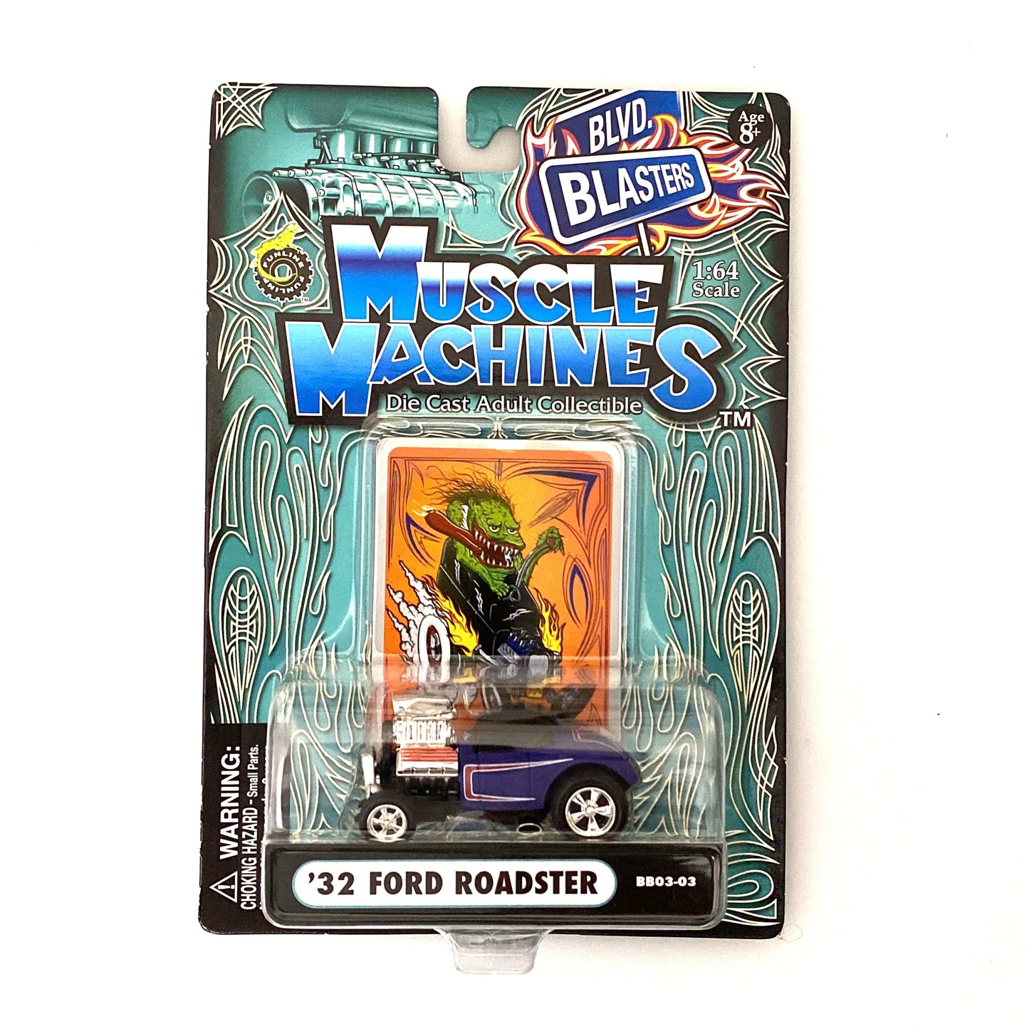 Muscle Machines '32 Ford Roadster – Stunning Purple Diecast Collectible for Car Enthusiasts – 1:64 Scale Model