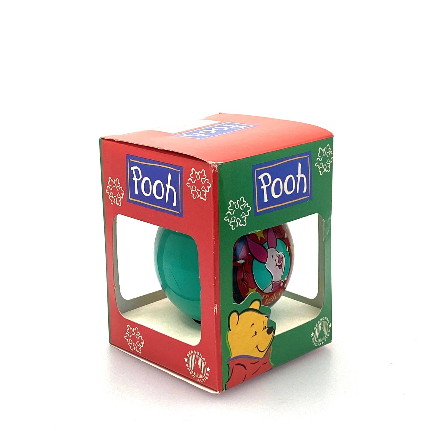 Seasonal Specialties Winnie the Pooh Piglet Holiday Ornament Green Ball