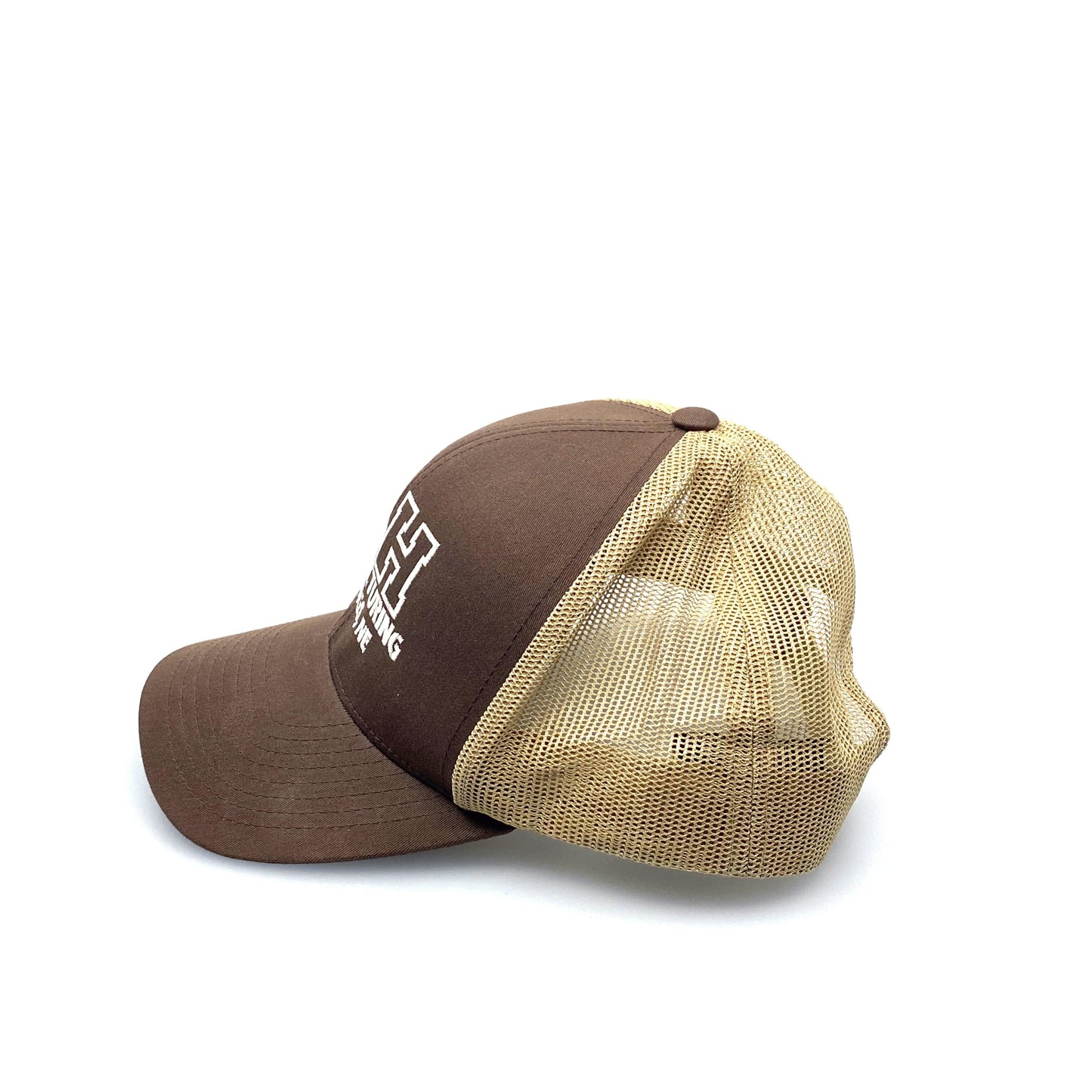 Pacific Headwear L-H Manufacturing Mens Trucker Hat SnapBack OS Brown Beige Baseball Cap