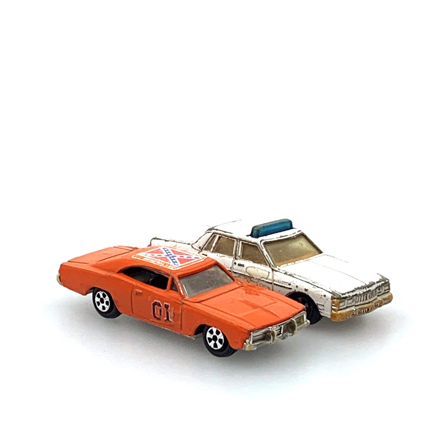 The Dukes of Hazzard General Lee Replica & Roscoe Patrol Toy Model Car 1981 ERTL 1:64 Diecast Lot ‘B’