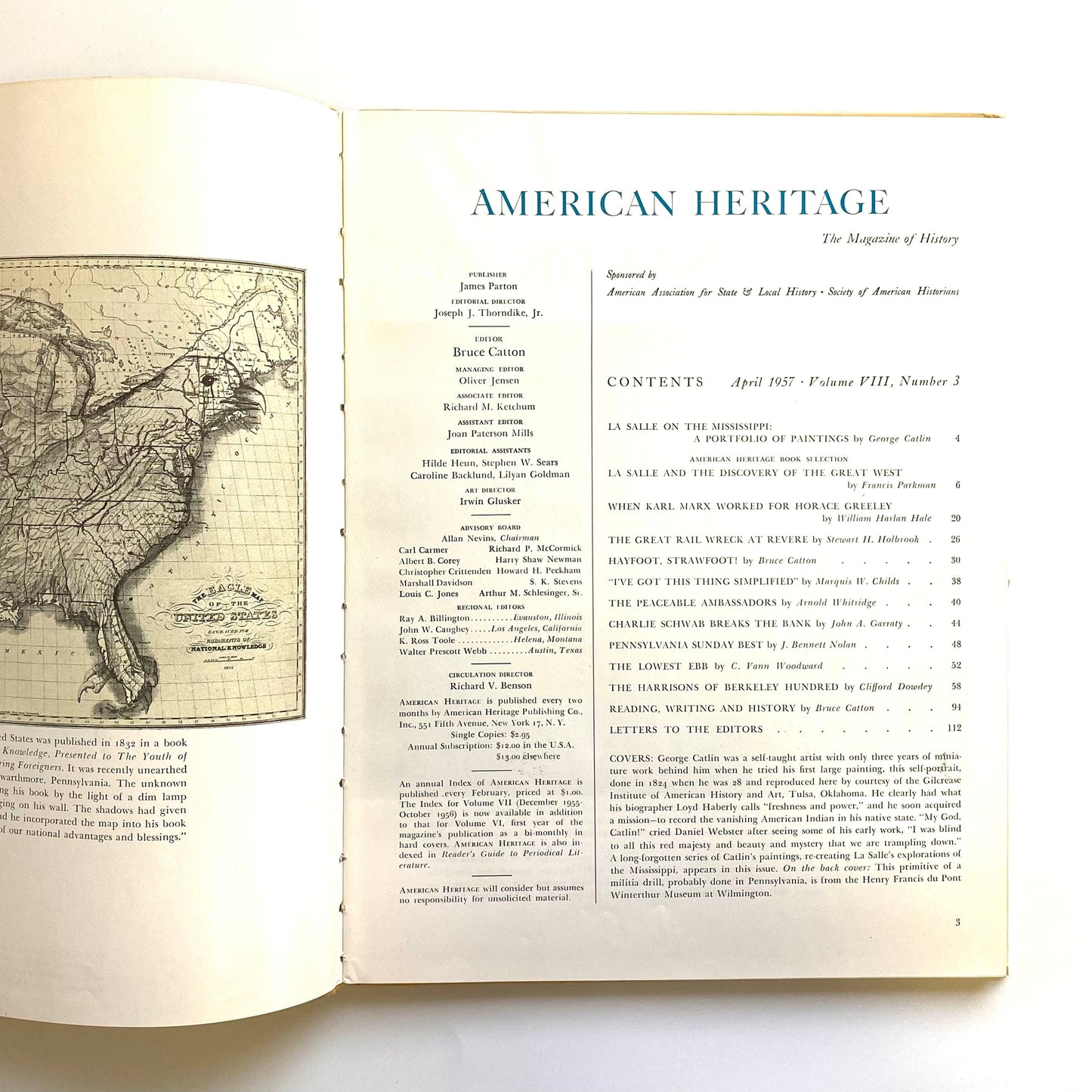 Vintage American Heritage Volume VIII No 3 April 1957 Hardcover History Book