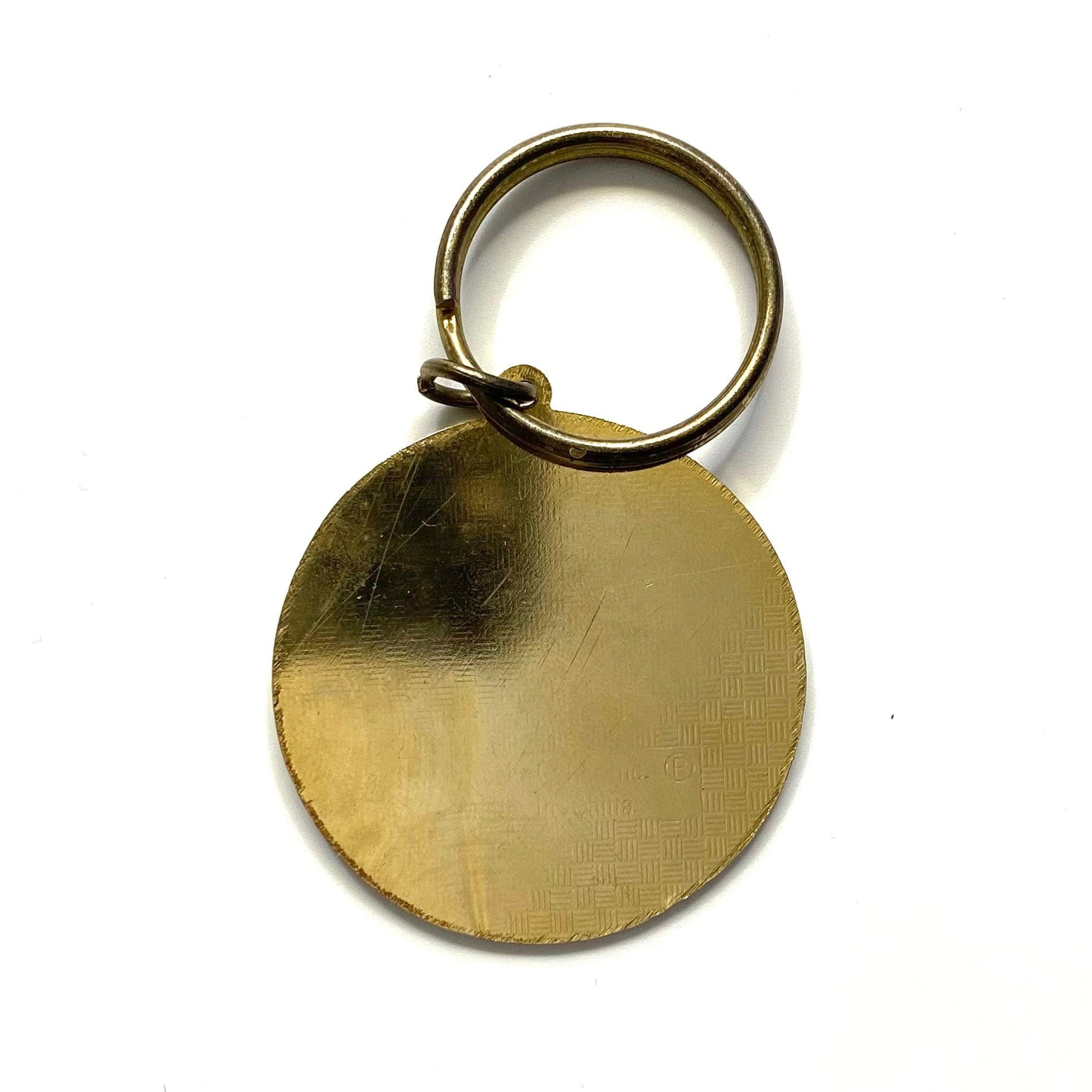 Vintage Washington, D.C. Enamel The Embassy of Rock & Roll Souvenir Keychain Key Ring Metal Round