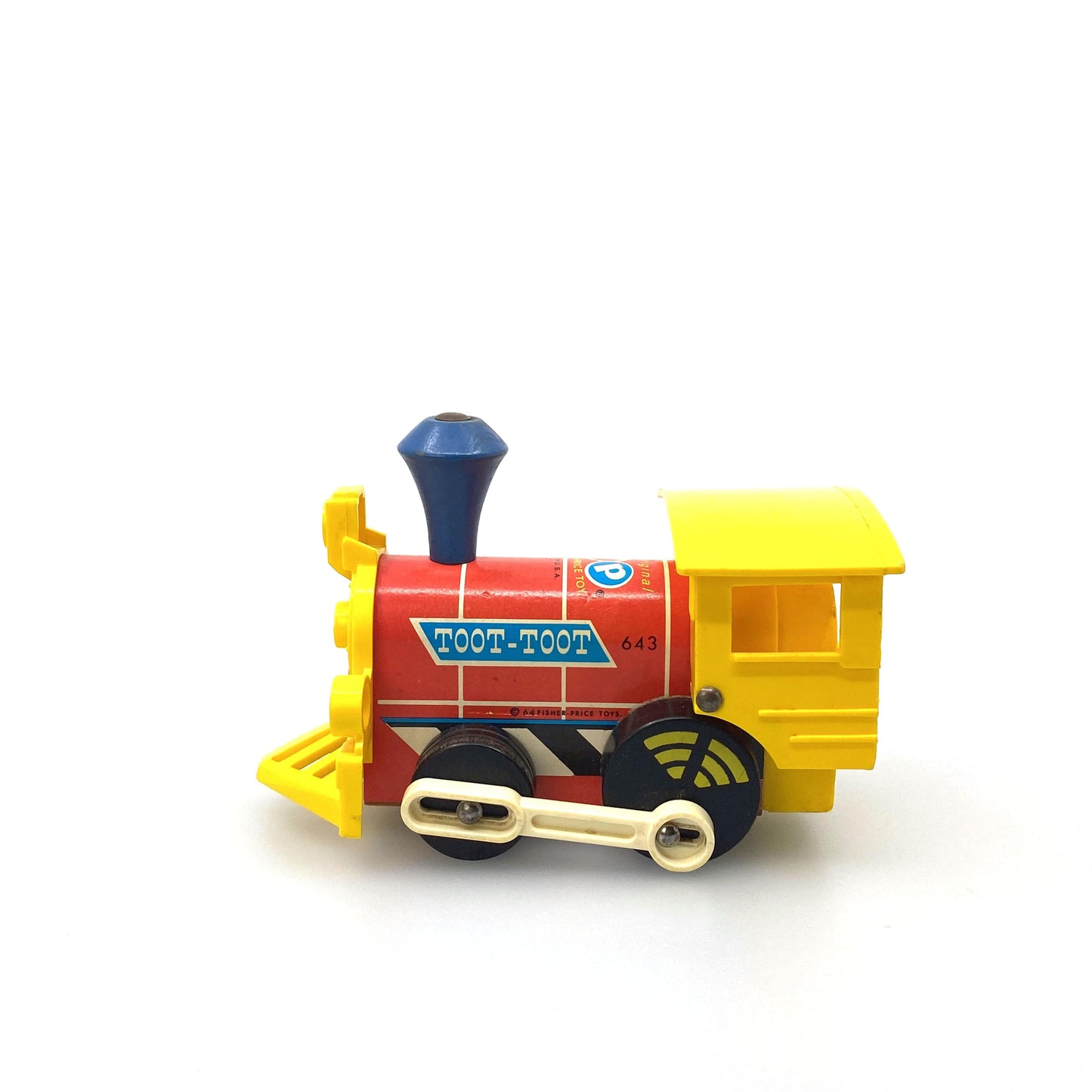 Vintage Fisher Price Toot Toot Engine Toy 643 1972 w/Box