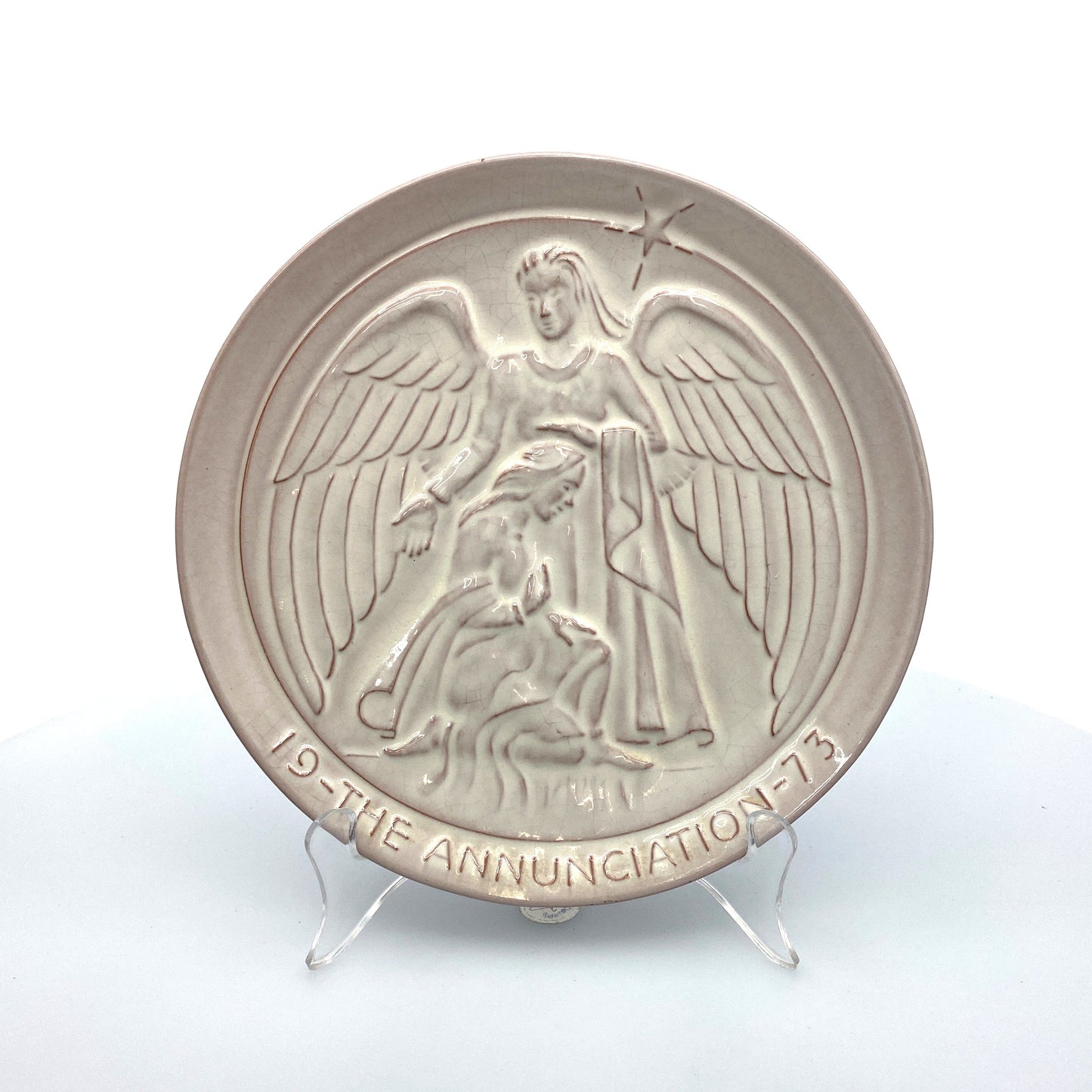 Vintage “The Annunciation” 1973 Frankoma 7” Souvenir Plate by John Frank