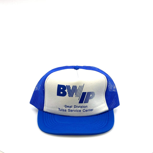 Vintage ASI BWIP SEAL DIVISION TULSA SERVICE CENTER Foam Mesh Trucker Hat SnapBack OS