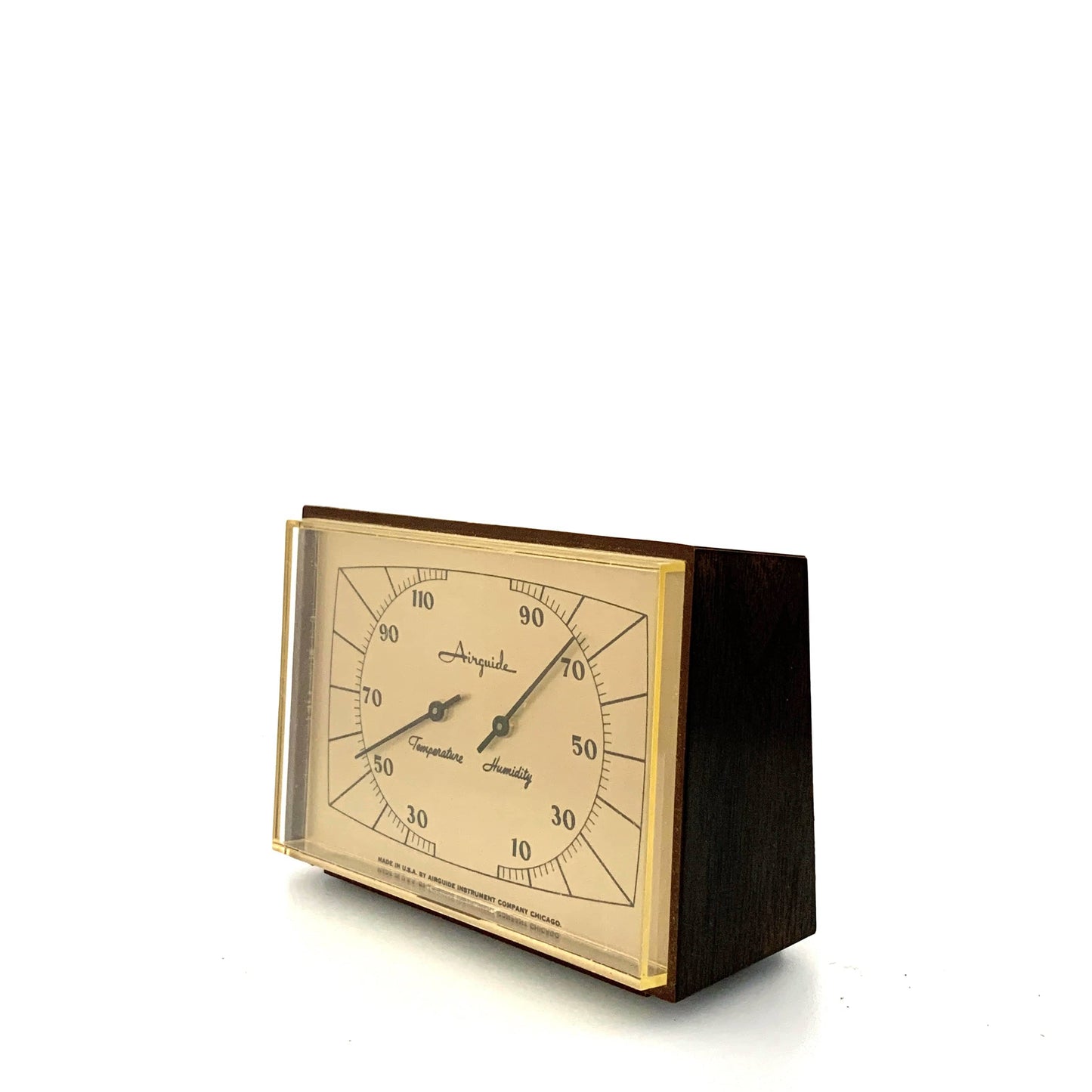 Vintage Airguide Instrument Company Chicago Temperature Humidity Barometer Guage