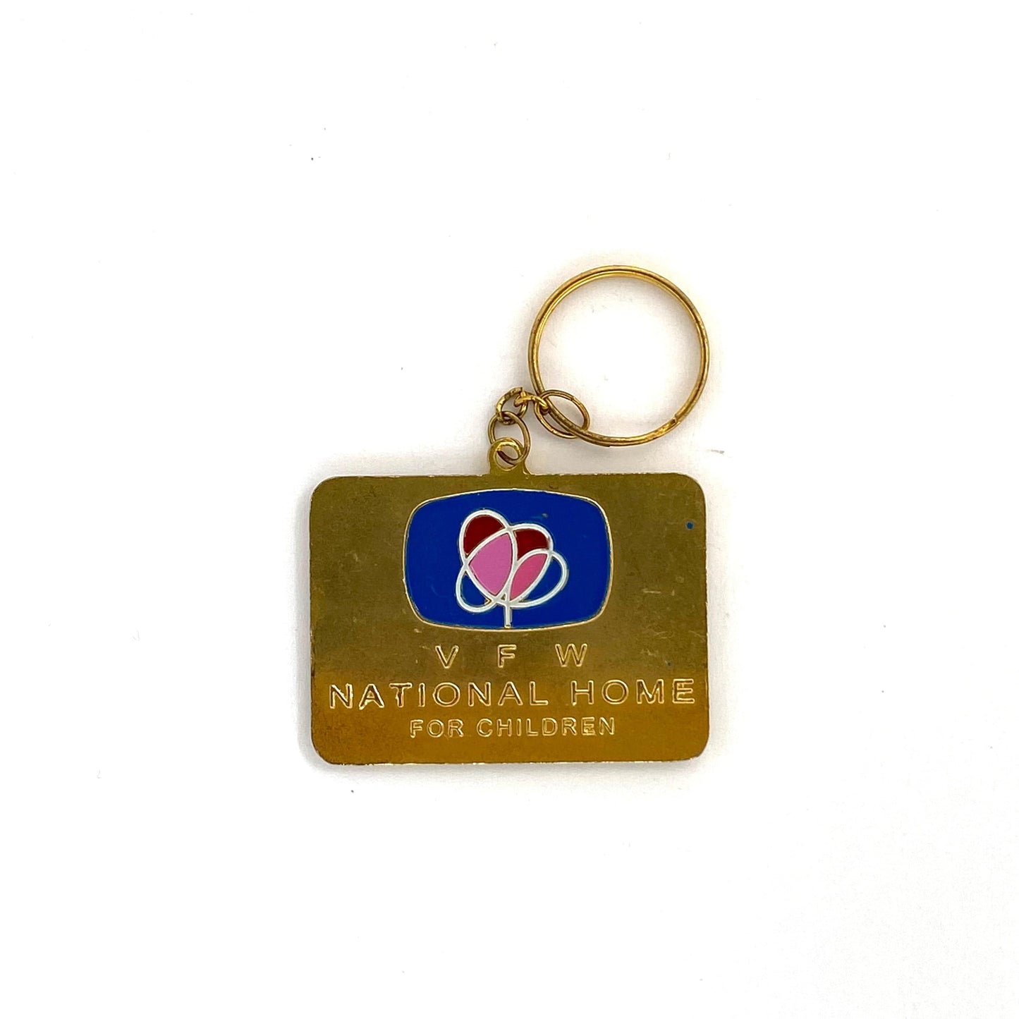 “VFW National Home for Children” American Flag Enamel Pendant Keychain Key Ring
