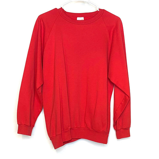 Vintage Alore Women's Red Pullover Sweatshirt - Size L - Long Sleeve Crew Neck