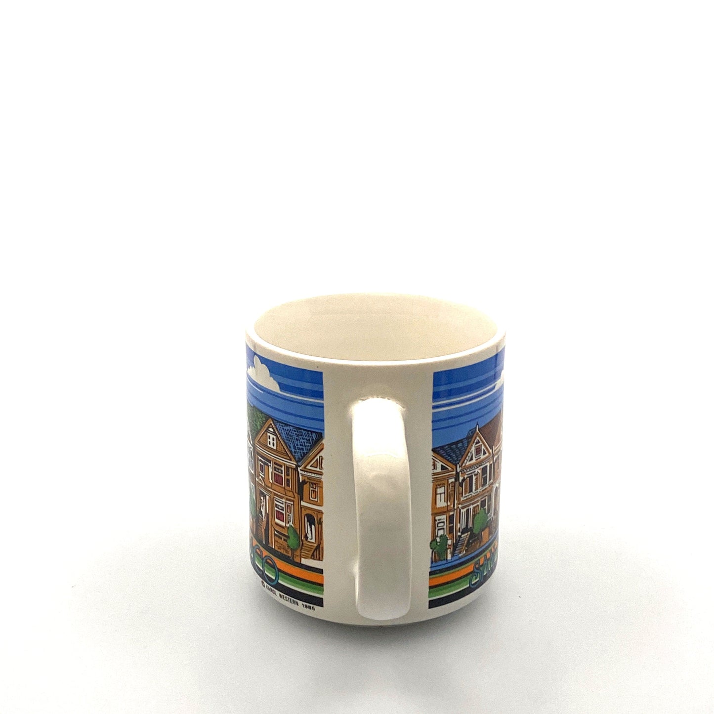 Travel Souvenir San Francisco “The Painted Ladies” Row Houses Coffee Mug Cup
