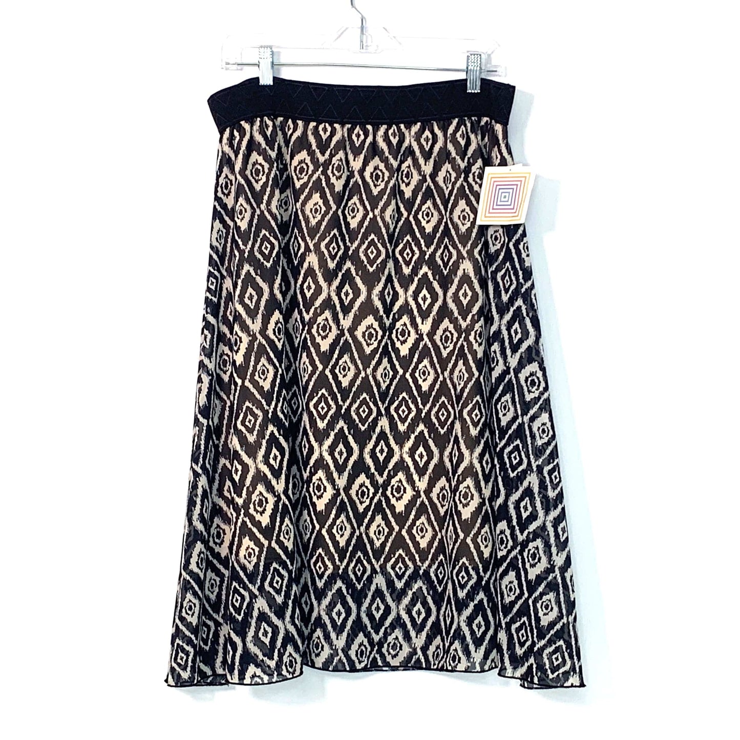 LuLaRoe | Lola Skirt | Geometric Pattern | Black White | Size: 2XL | NWT