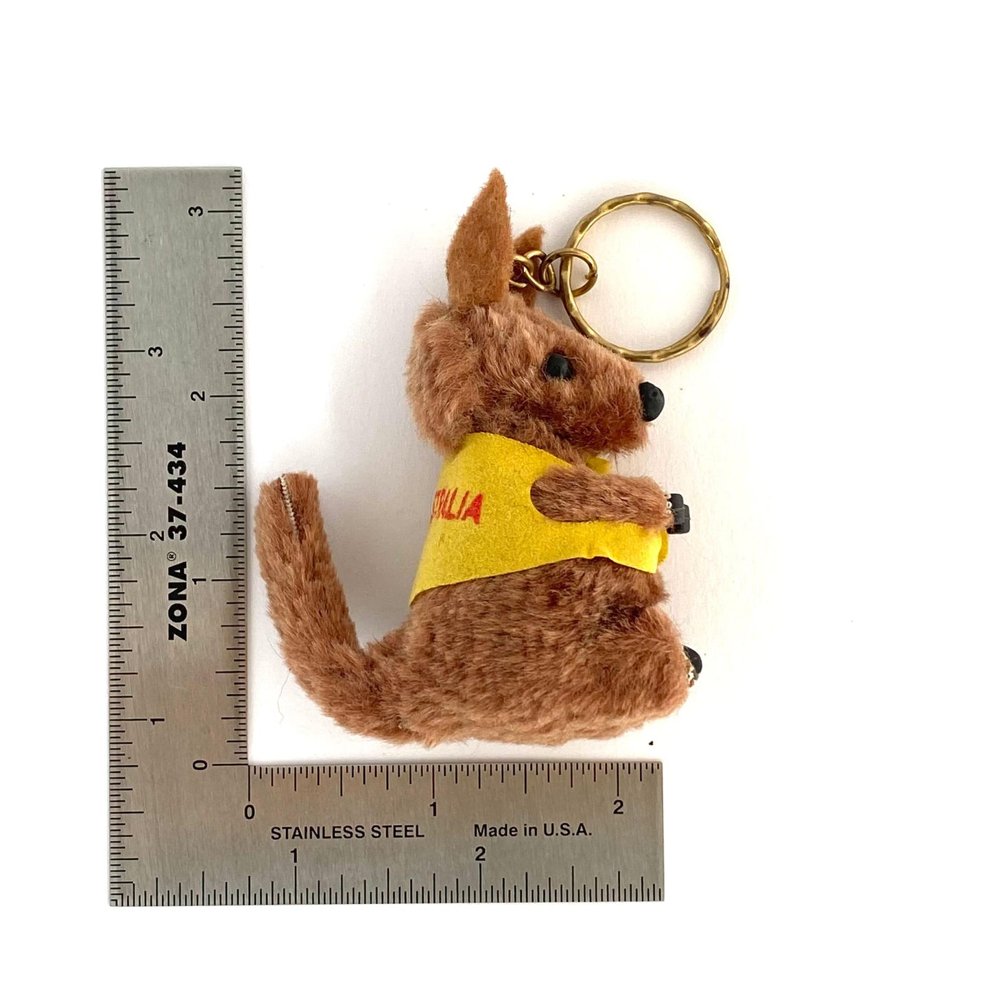 Vintage “I Love Australia” Koala Bear Grabbing Keychain Charm Key Ring Souvenir