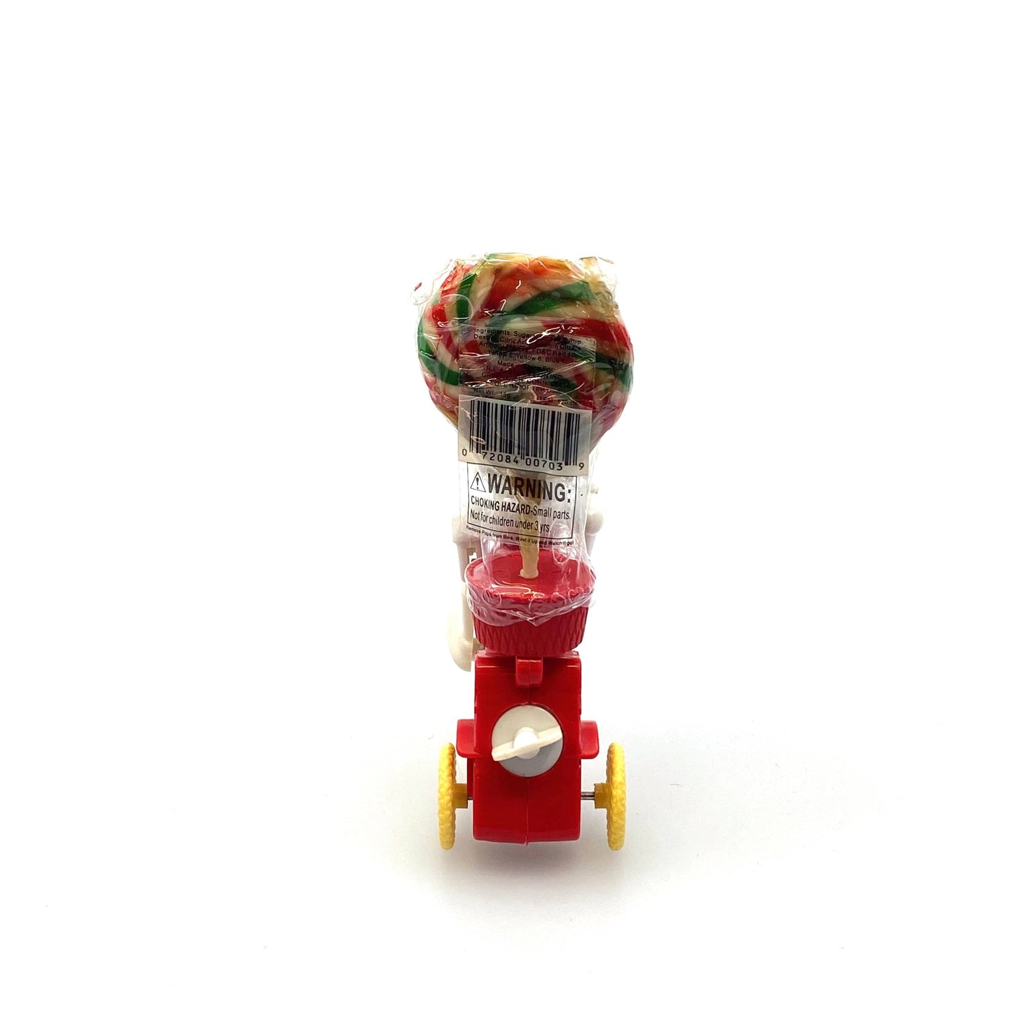 Vintage Stocking Stuffer Christmas Toy Wind-Up Snowman on Bicycle w/Candy*