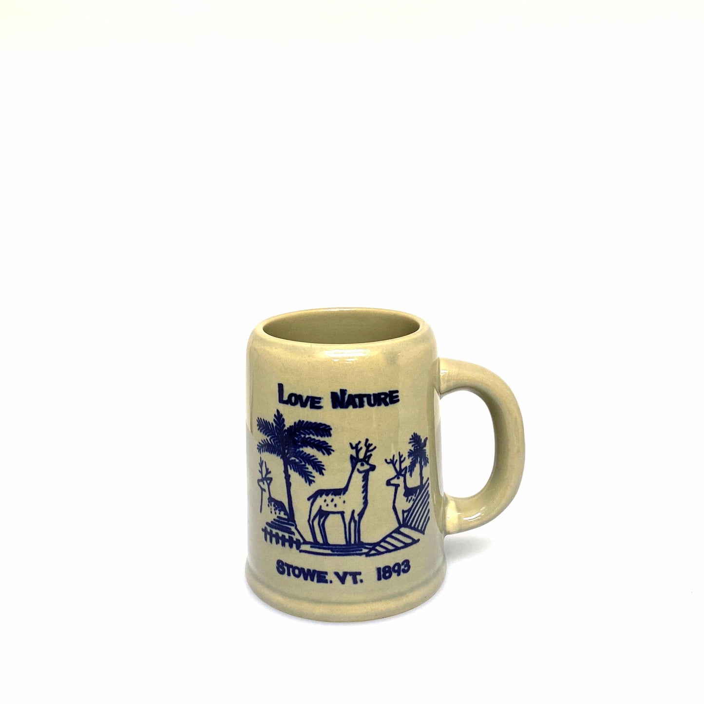 Stowe, VT 1893 “Love Nature” Travel Souvenir Ceramic Coffee Cup Mug