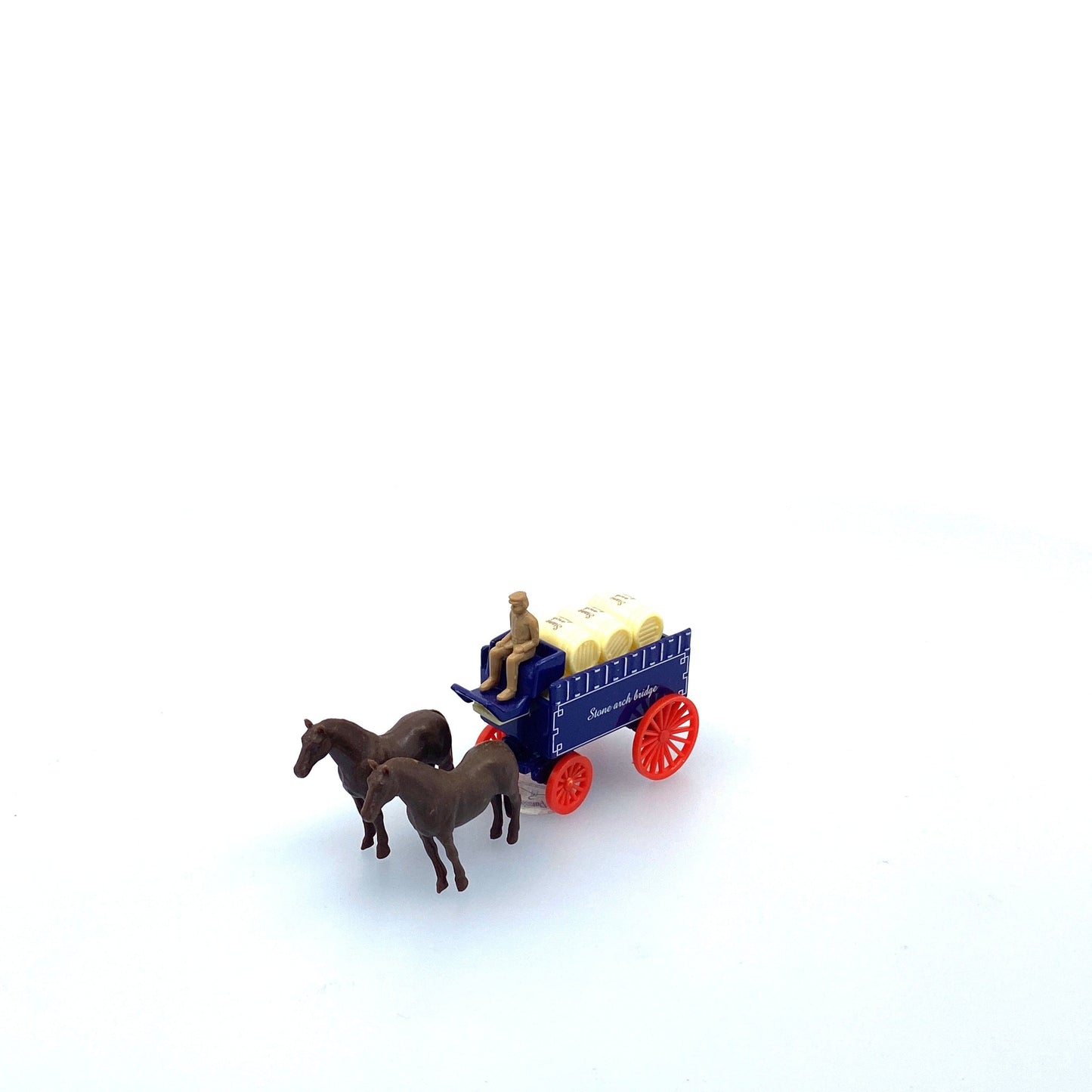 Vintage Olden Days “Stone arch bridge” Horse-Drawn Beer Delivery Wagon | Diecast Toy Vehicle