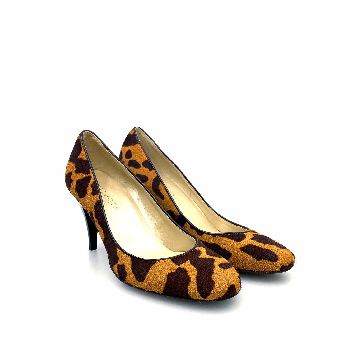 Talbots Womens Size 7AA Brown Animal Print Stiletto Heels Pumps