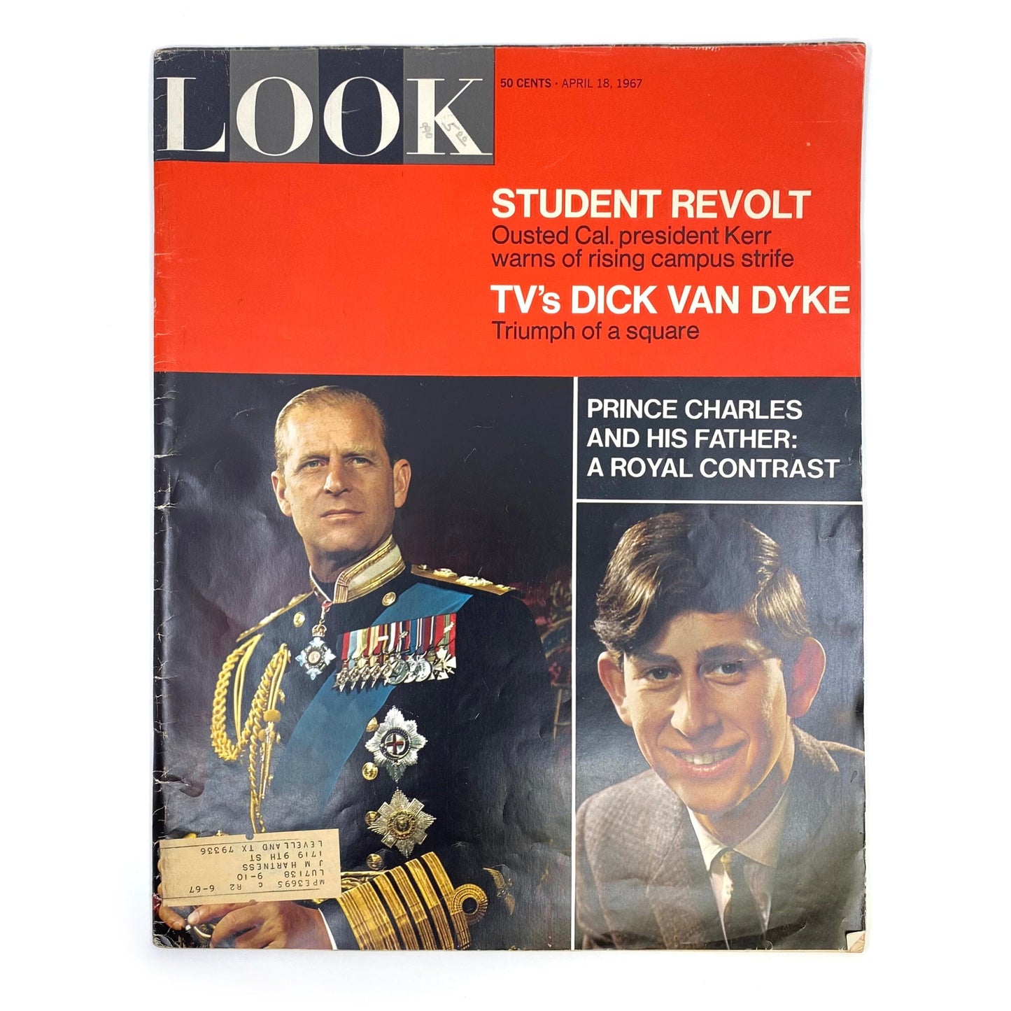 Vintage LOOK “PRINCE CHARLES AND HIS FATHER: A ROYAL CONTRAST” - April 16, 1967