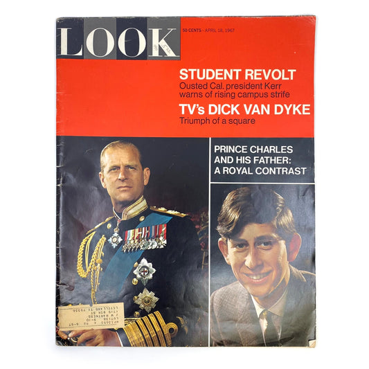 Vintage LOOK “PRINCE CHARLES AND HIS FATHER: A ROYAL CONTRAST” - April 16, 1967