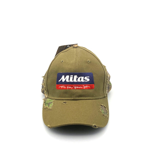 Mitas Tires Dad Hat Adjustable Green Camouflage Baseball Cap Distressed