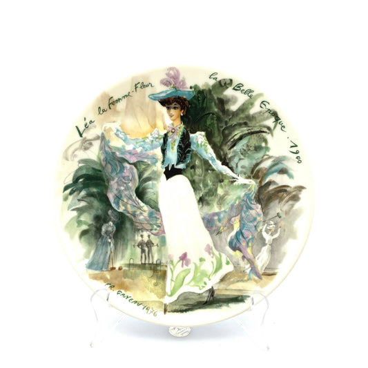 Vintage 1976 D'Arceau Limoges Collectors Plate "Lea La Femme Fleur" Belle Epoque