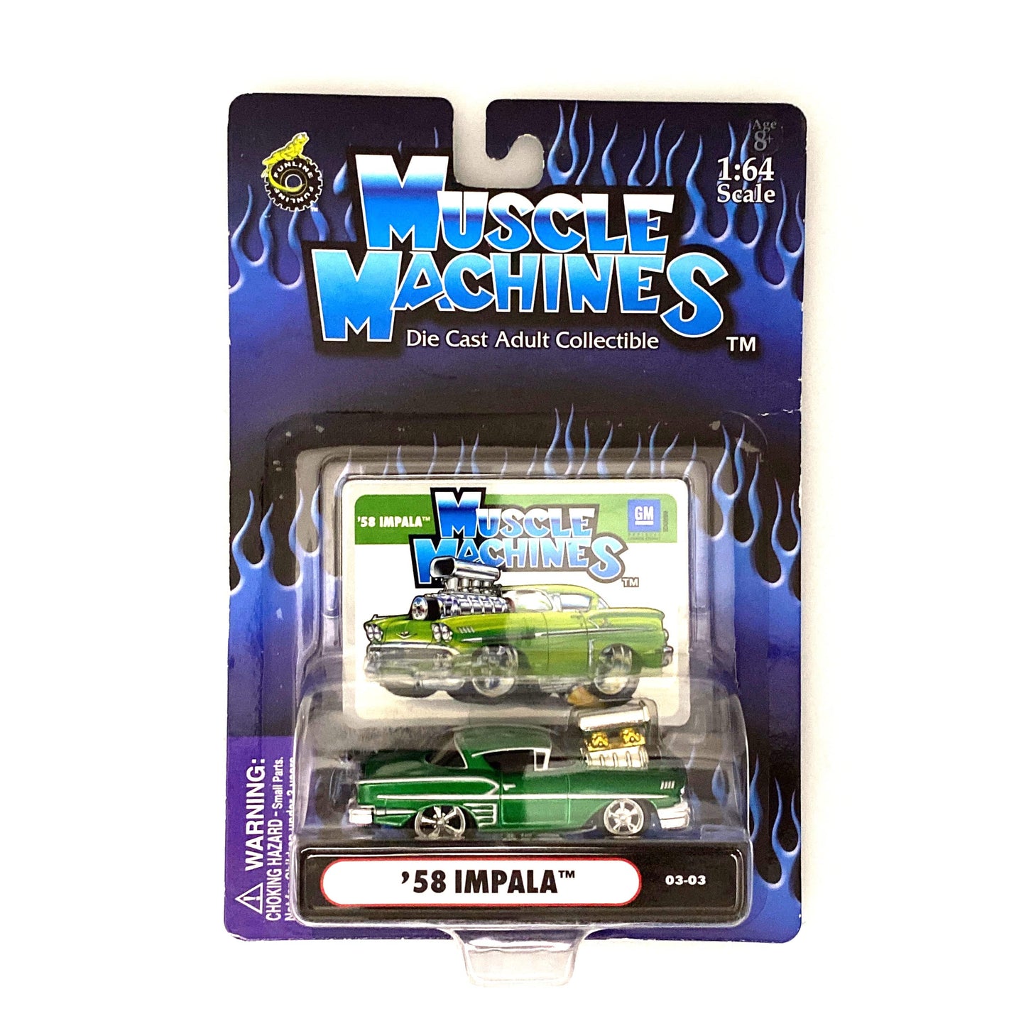 Muscle Machines '58 Impala – Stunning Green Diecast Collectible Car for Vintage Car Enthusiasts – 1:64 Scale Model
