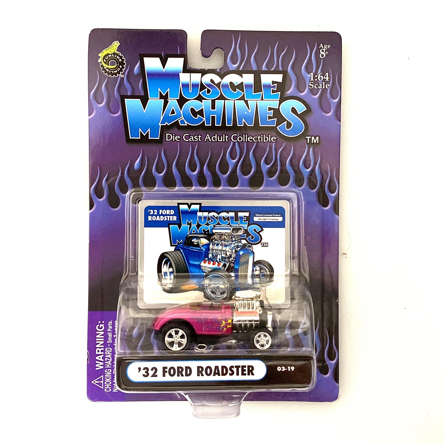 Muscle Machines '32 Ford Roadster – Stunning Purple Diecast Collectible Car for Adult Collectors – 1:64 Scale Model