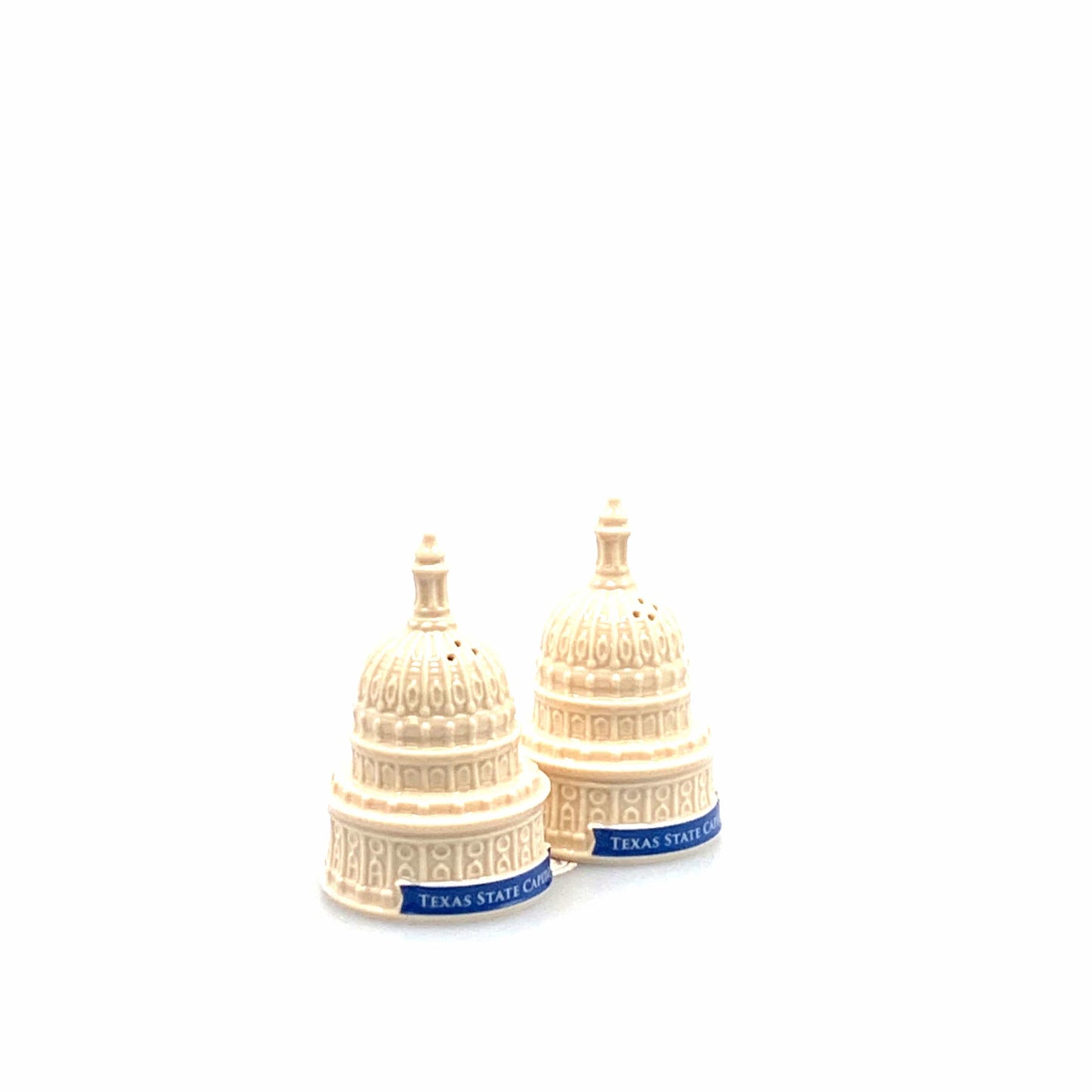 Historic Texas State Capital Novelty Salt And Pepper Shakers Set Fine Porcelain