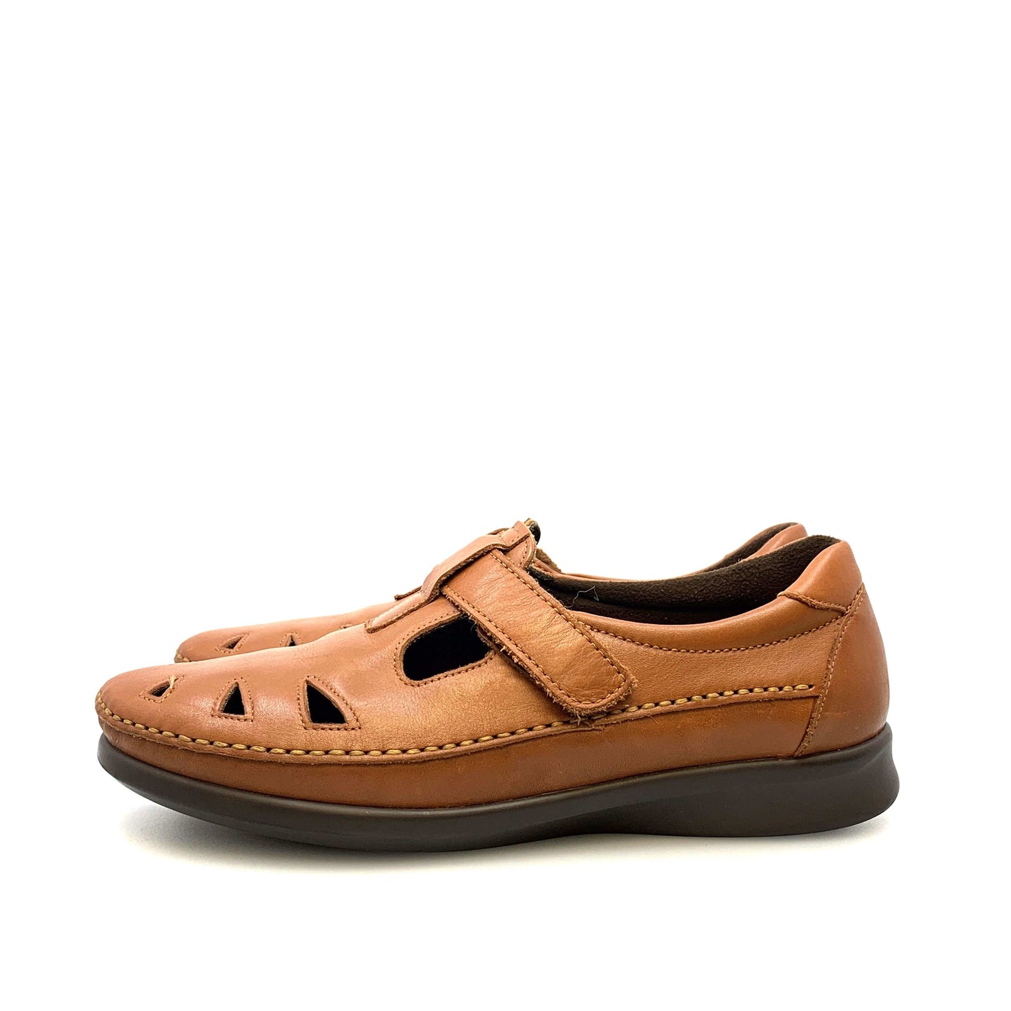 SAS Womens Size 11N Brown Roamer Moc Leather Shoes Tripad Comfort Walking