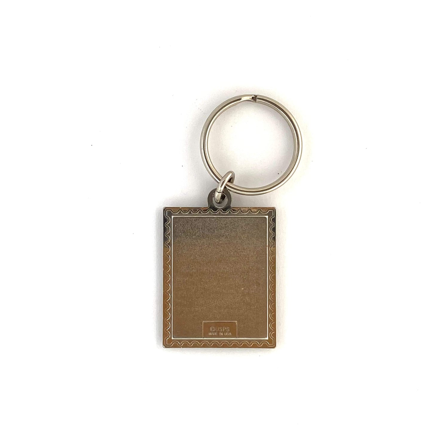 Vintage 2001 Postage Stamp "Heroes USA" 9/11 First-Class Commemorative Enamel Keychain Key Ring