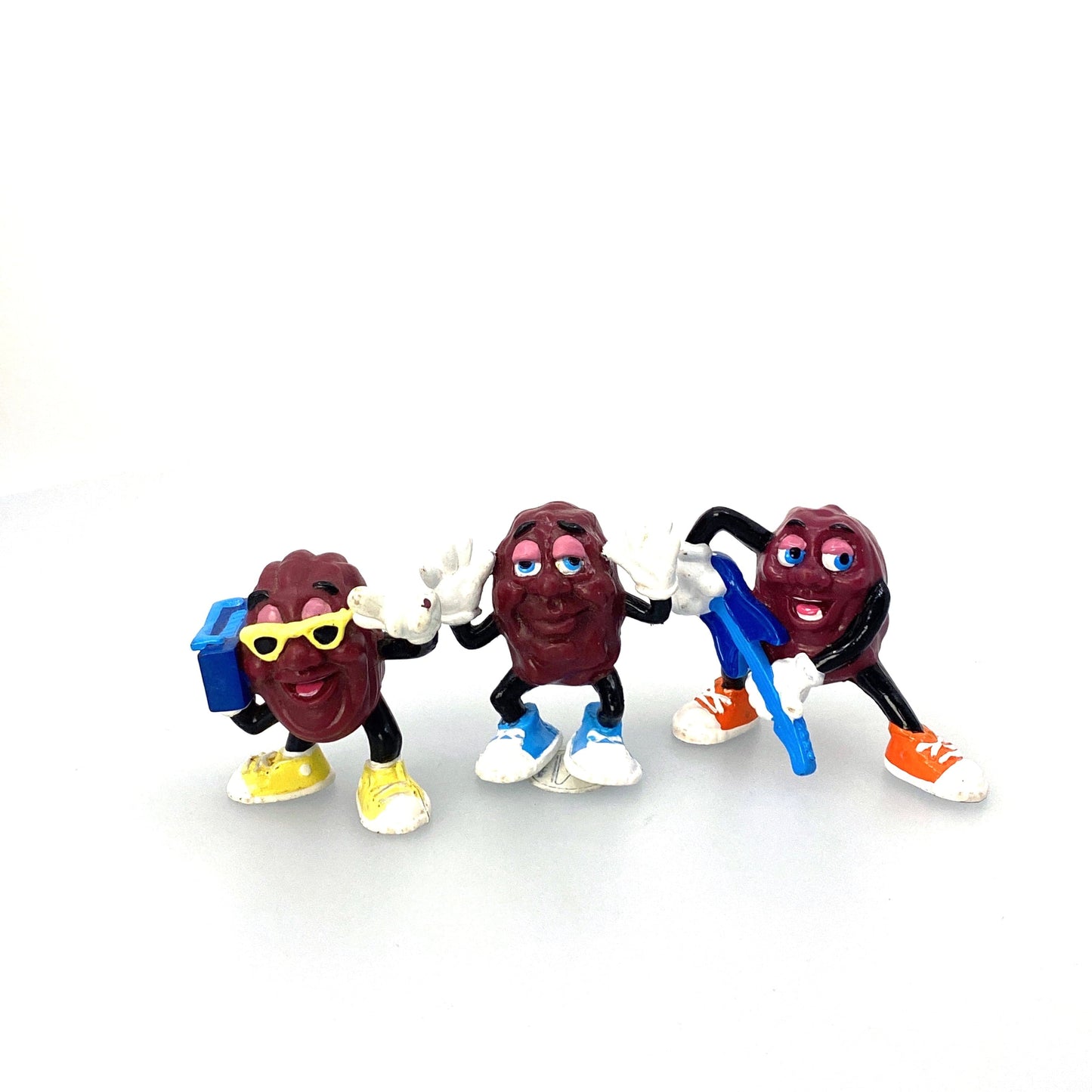 Vintage California Raisins Collectible Figurines - (3) Horns