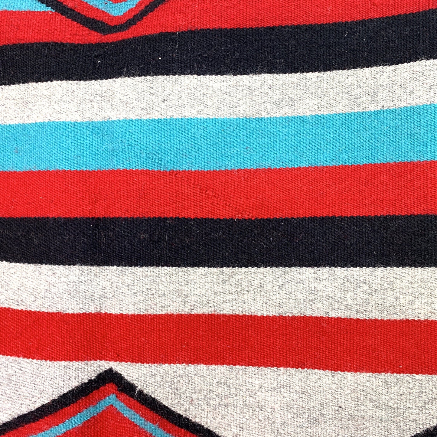 Vintage Navajo Hand-Woven Geometric Striped Kilim Rug by Lena Begay 42” x 27.5”