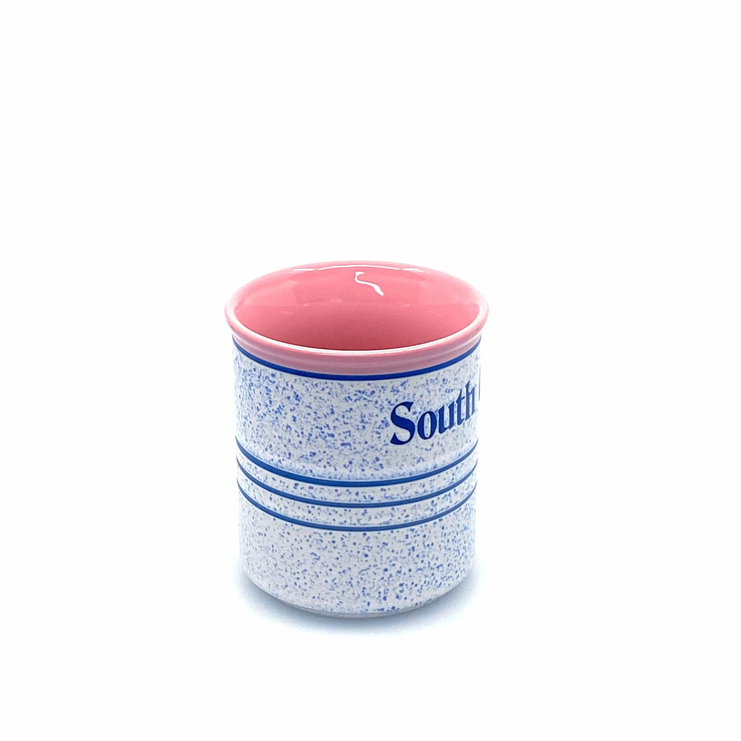 Travel Souvenir South Carolina Blue White Pink Stoneware Coffee Mug Cup