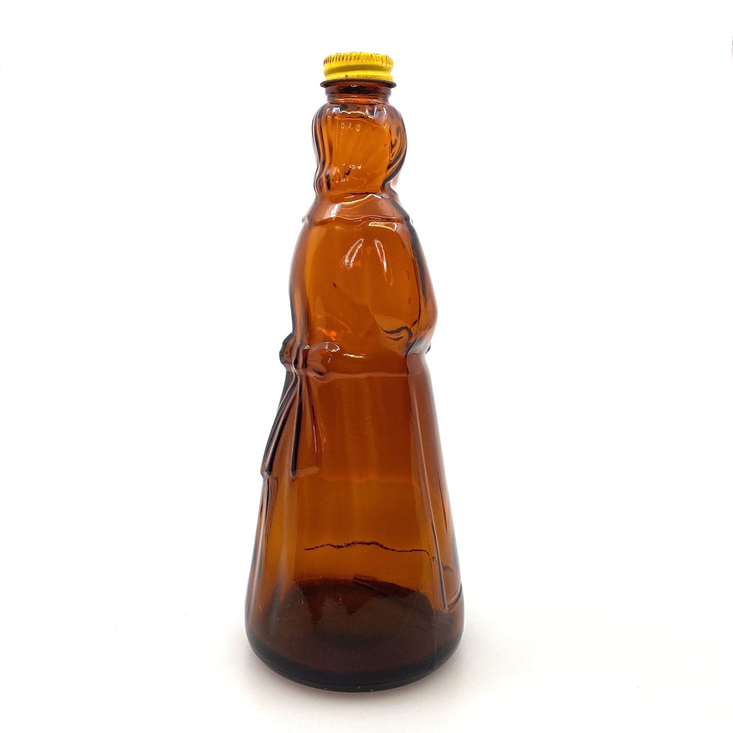 Vintage Mrs. Butterworths Syrup Glass Brown Bottle 36oz Lid