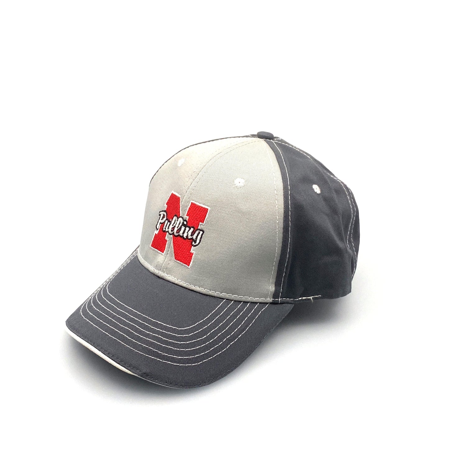 Sportsman “Pulling N” Nebraska Hat Adjustable Gray Baseball Cap