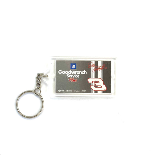 Vintage "Goodwrench Service GM" 3 Dale Earnhardt Acrylic Souvenir Keychain